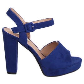 Hochhackige Sandalen 9R16 Blau navy blau mehrfarbig