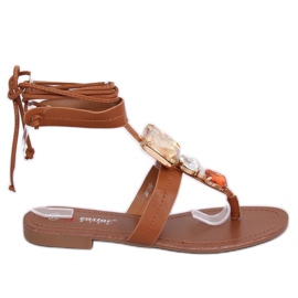 Flip-Flops mit Kamelsteinen JH126P Camel braun