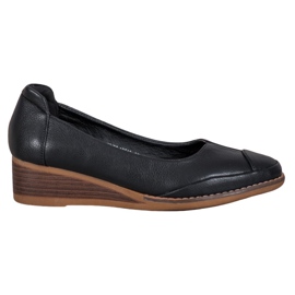 Vinceza Lässige Pumps mit Keilabsatz schwarz