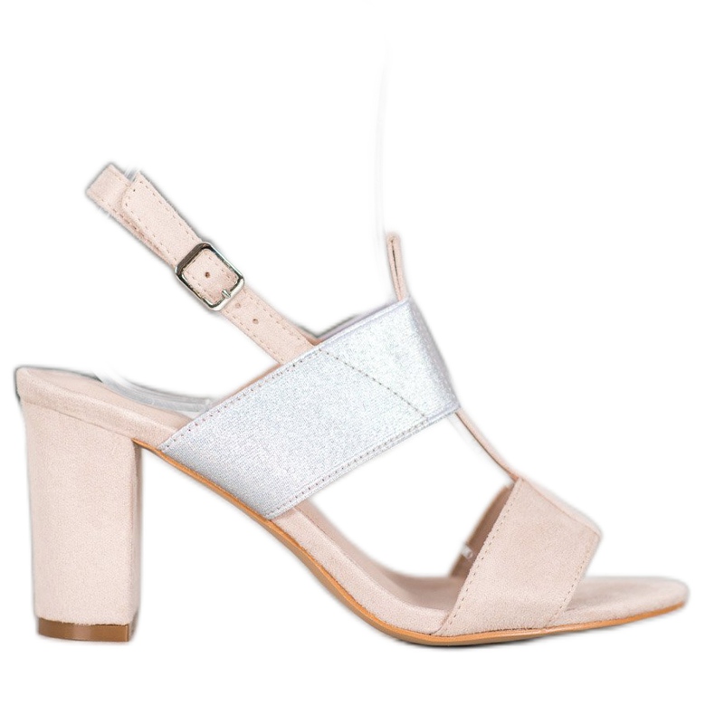 Stylische VINCEZA Sandalen beige grau