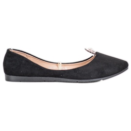 Schwarze Ballerinas mit VINCEZA Ornament