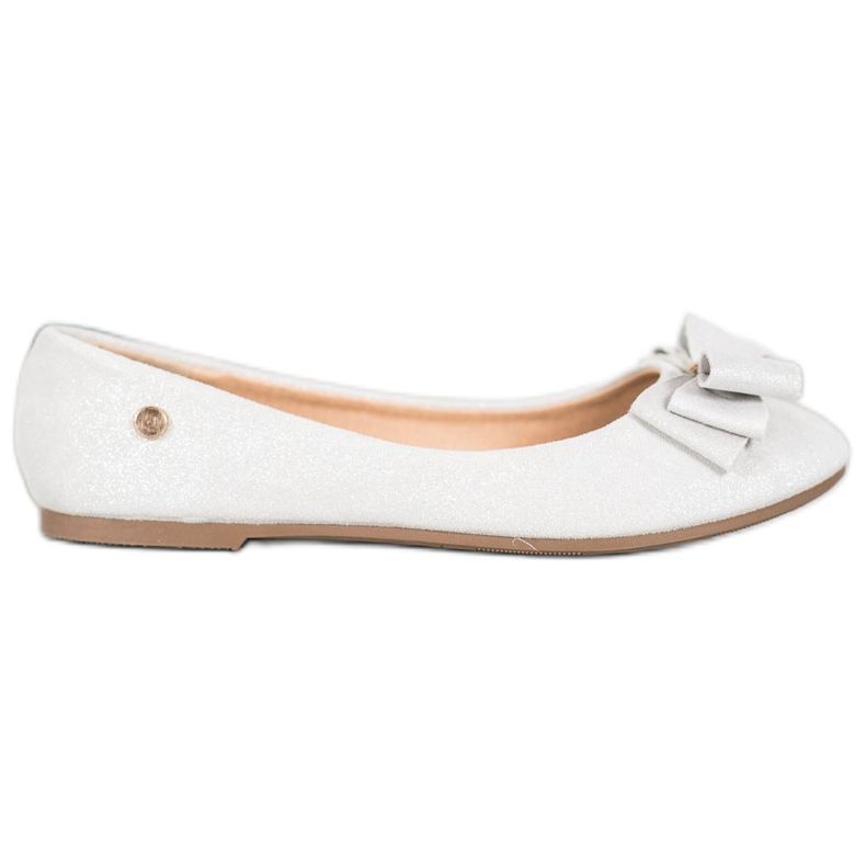 Elegante Ballerinas mit VINCEZA-Schleife grau