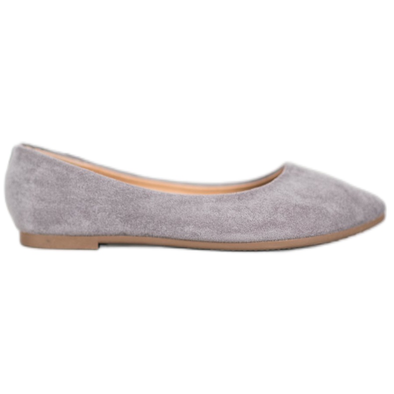 Klassische VINCEZA Ballerinas aus Wildleder grau