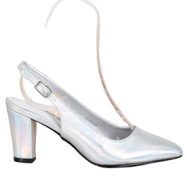 Goodin Pumps mit Holo-Effekt grau