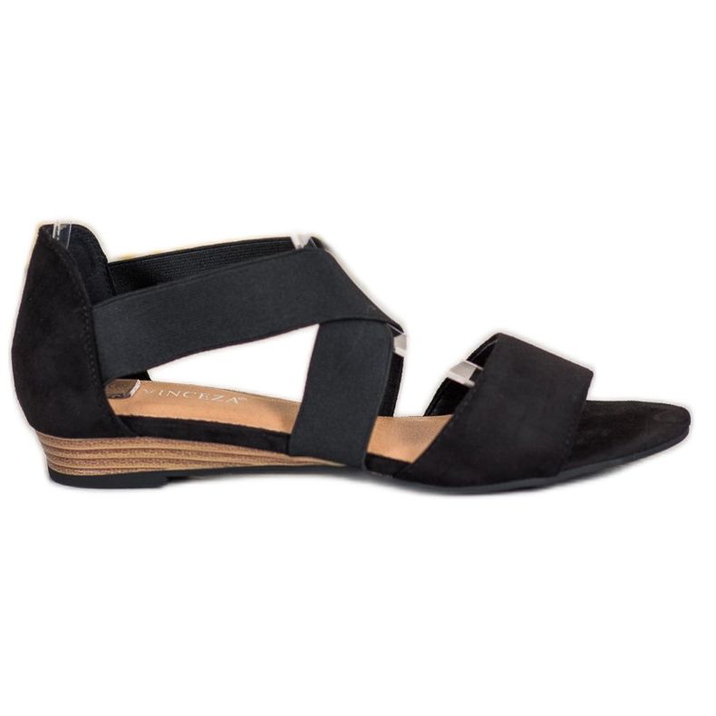 VINCEZA Slip-On-Sandalen schwarz