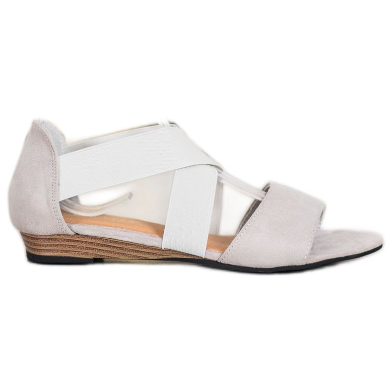VINCEZA Slip-On-Sandalen grau