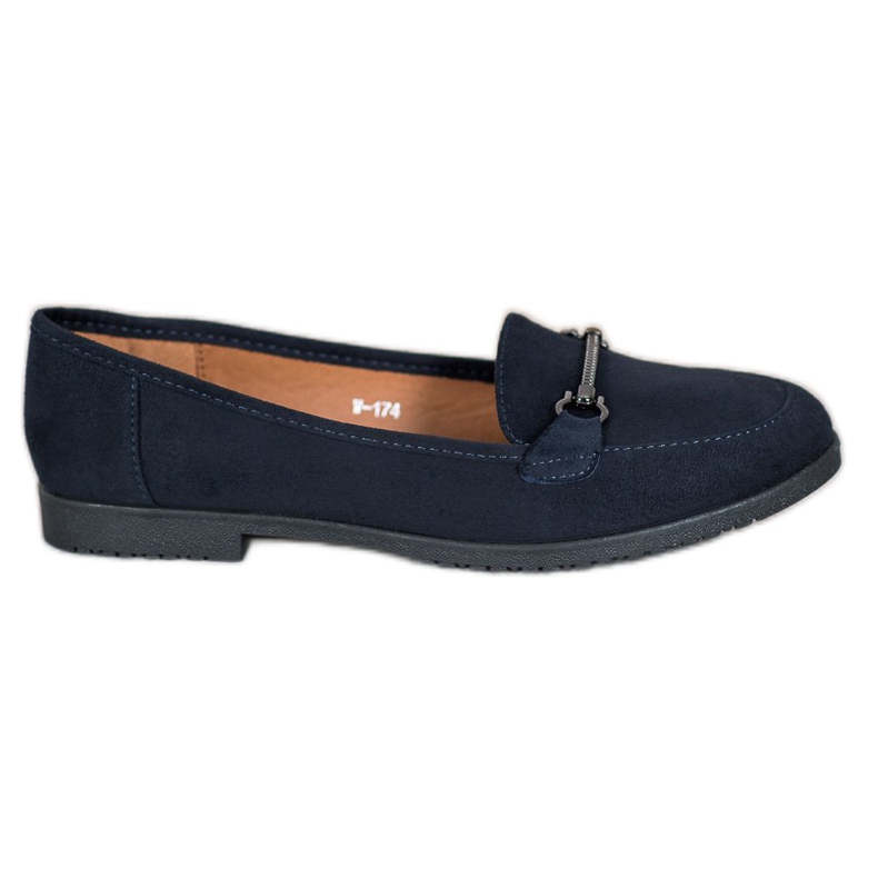 Miss Laura Marineblaue Wildlederschuhe navy blau