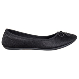 McKey Lässige Ballerina mit Schleife schwarz