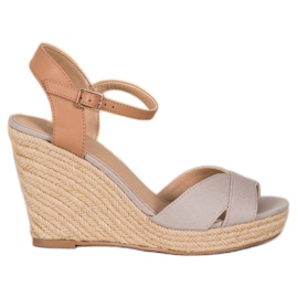 J. Star Leichte Keilsandalen beige