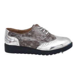 Rote Wildlederschuhe TL-62 grau