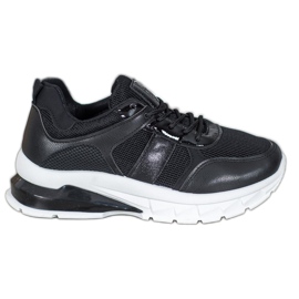 SHELOVET Stylische Sneaker mit Mesh schwarz