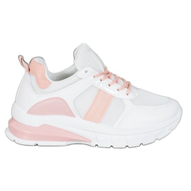 SHELOVET Stylische Sneaker mit Mesh weiß