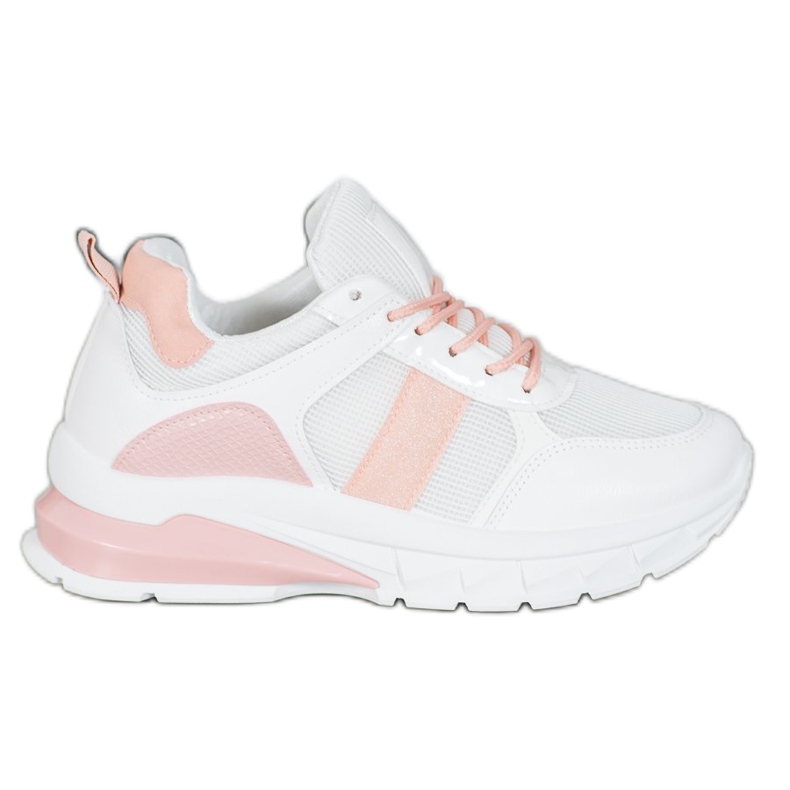 SHELOVET Stylische Sneaker mit Mesh weiß