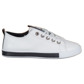 SHELOVET Stilvolle Sneaker mit Öko-Leder weiß