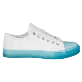 SHELOVET Sneakers mit bunter Sohle weiß