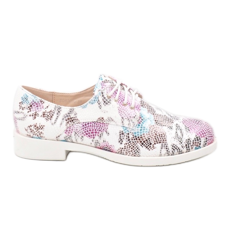 Klassische weiße Jazzschuhe mit Blumen ZQ629-3