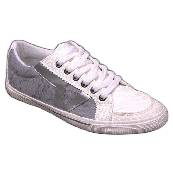 Material Sneakers A961 Weiß grau