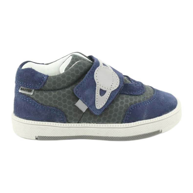 Bartek Babyblaue Ledersportschuhe grau