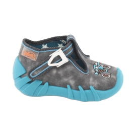 Befado Kinderschuhe 110P314 blau grau