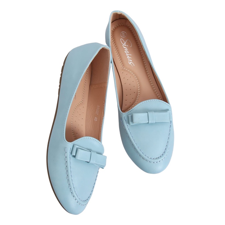 Blaue Damenslipper A8637 Blau
