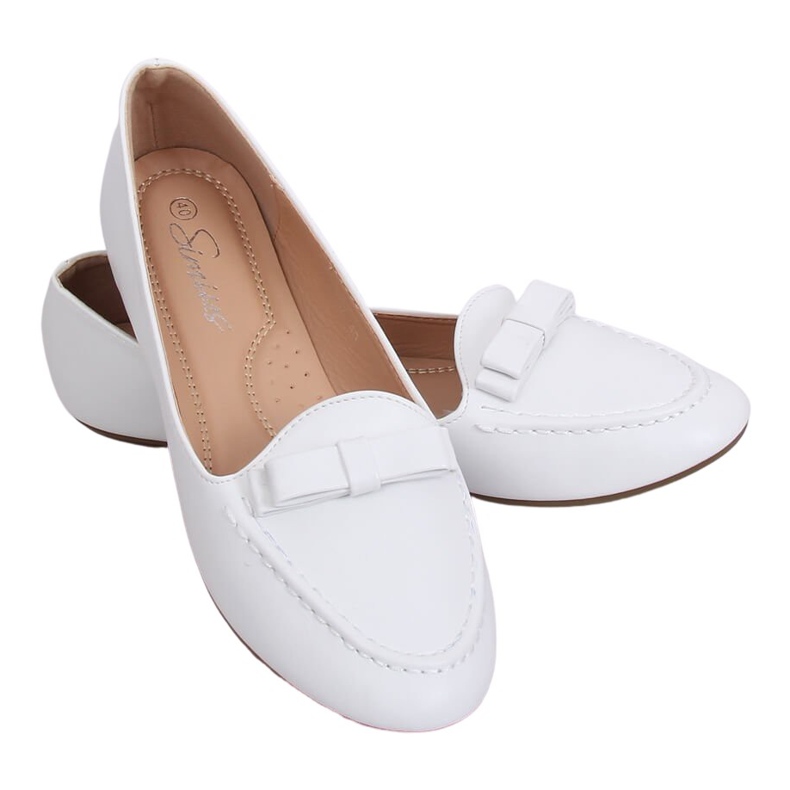 Weiße Damen-Loafer A8637 Weiß