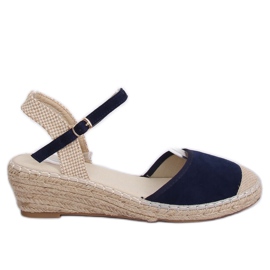 Espadrilles auf Keilabsatz, marineblau LLI-3M85 Blau