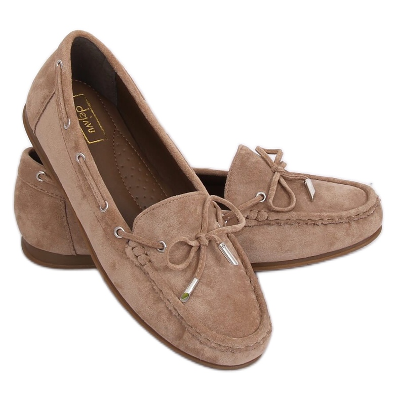 Damen Slipper dunkelbeige RND / AW20 / 017 Taupe braun