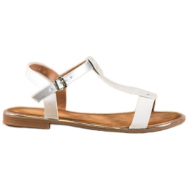 Small Swan Klassische Sandalen mit Öko-Leder weiß