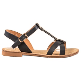 Small Swan Elegante schwarze Sandalen