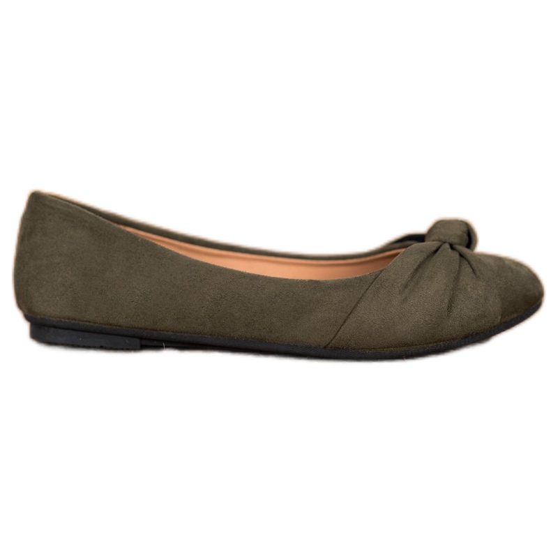 Clowse Bequeme Ballerinas aus Wildleder grün