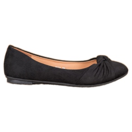 Clowse Bequeme Ballerinas aus Wildleder schwarz
