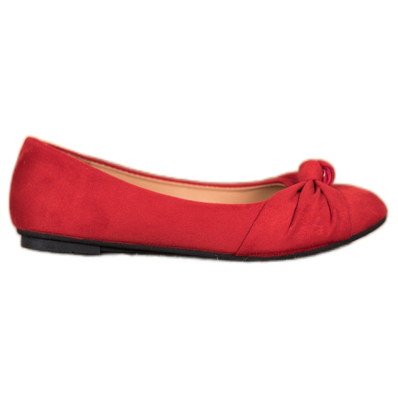 Clowse Bequeme Ballerinas aus Wildleder rot