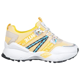 Bona Love Mesh-Sneakers weiß gelb