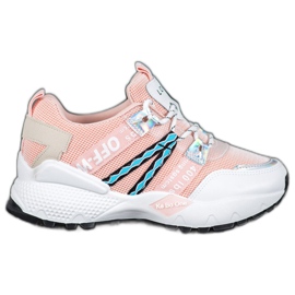 Bona Love Mesh-Sneakers weiß rosa