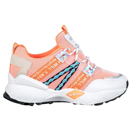 Bona Love Mesh-Sneakers weiß orange