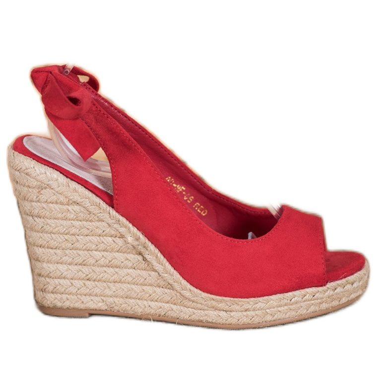 Goodin Gebundene Espadrilles-Sandalen rot