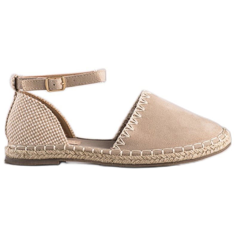 Goodin Beige Espadrilles mit Wildleder
