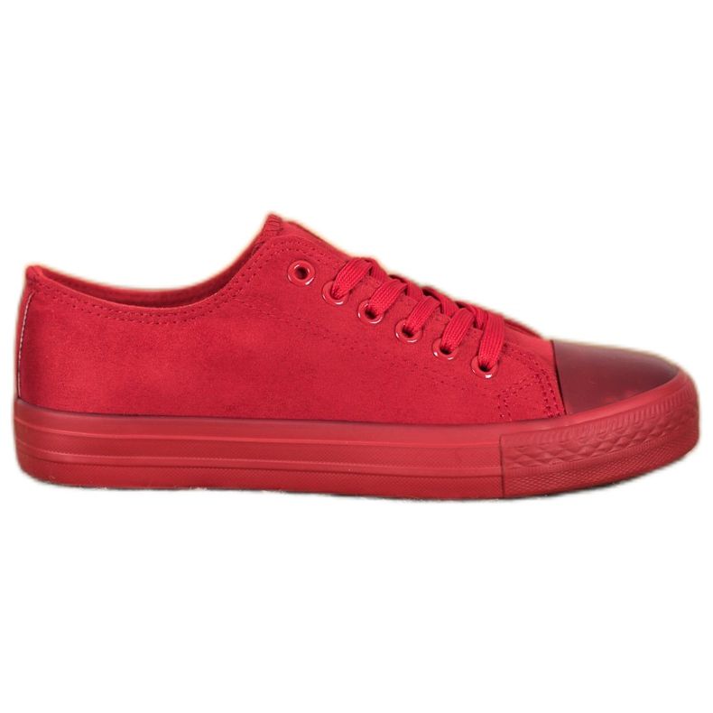 SHELOVET Wildleder Sneakers rot