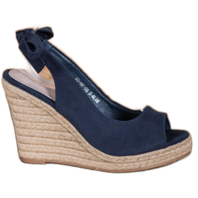 Goodin Gebundene Espadrilles-Sandalen navy blau