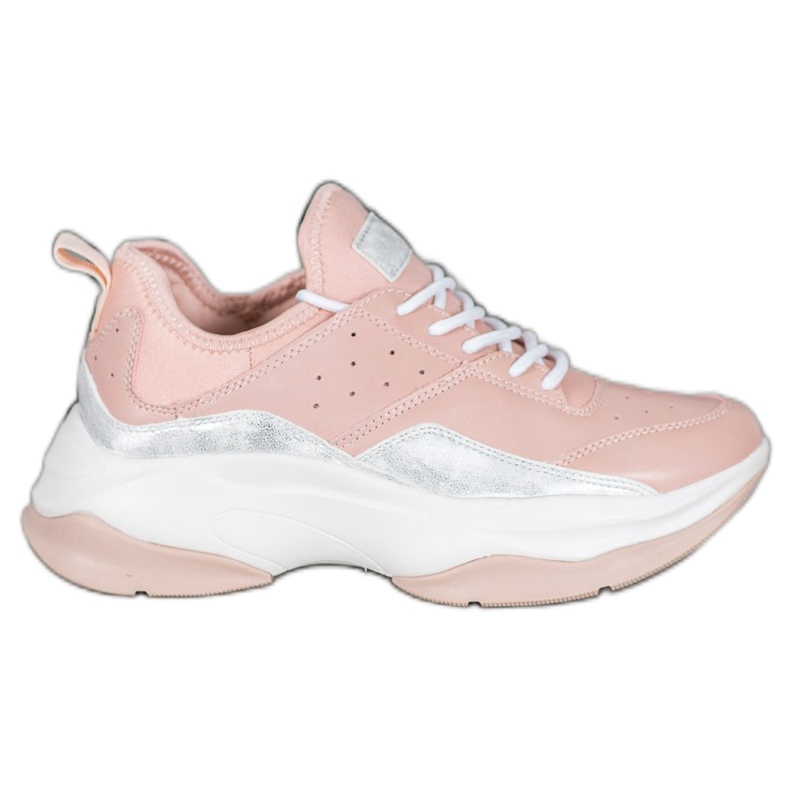 Kylie Bequeme Sneaker auf der Plattform rosa grau