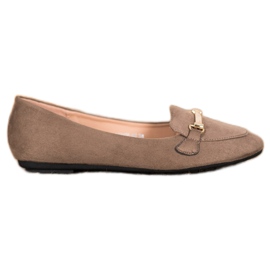 SHELOVET Wildleder in Ballerinas braun