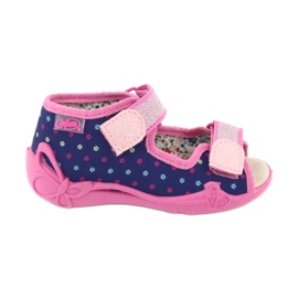 Befado gelb Kinderschuhe 342P007 marineblau blau rosa