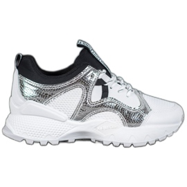 Bona Fashion Sneakers mit Mesh weiß grau