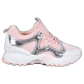 Bona Fashion Sneakers mit Mesh rosa grau