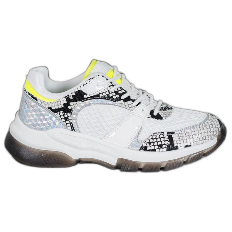 Kylie Bequeme Sneakers mit Schlangenprint weiß mehrfarbig