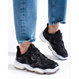 Kylie Stilvolle schwarze Turnschuhe