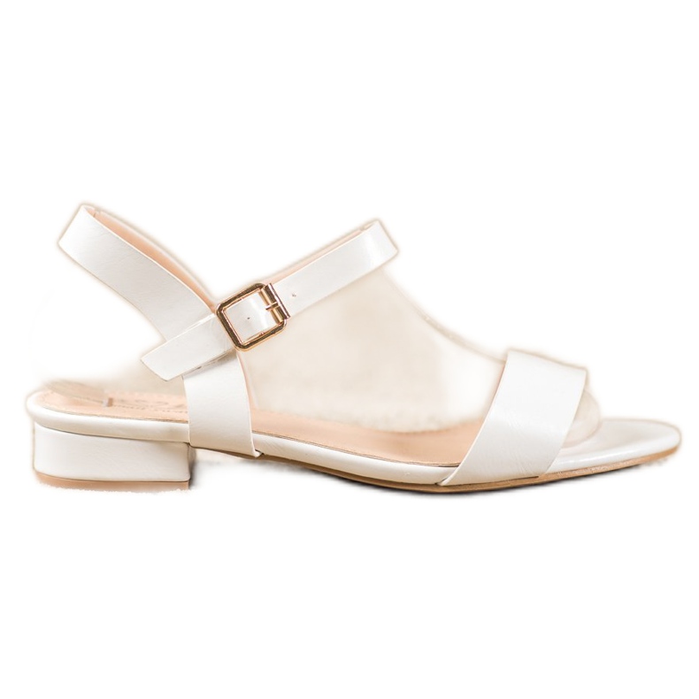 Small Swan Sandalen mit niedrigem Absatz weiß