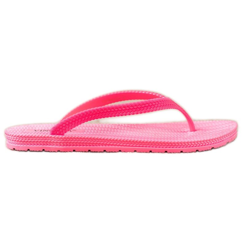 Geflochtene VINCEZA Flip-Flops rosa