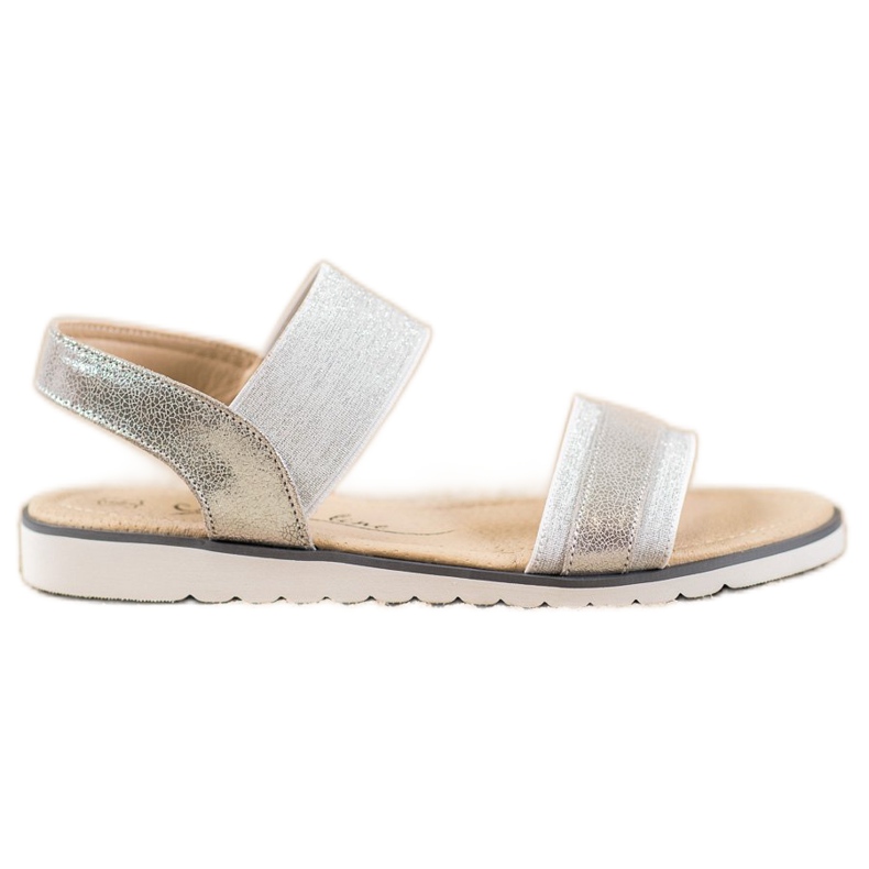 Filippo Slip-on-Sandalen mit Glitzer grau