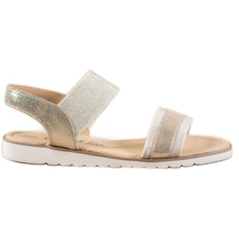 Filippo Slip-on-Sandalen mit Glitzer golden